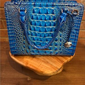 Brahmin Cami Satchel in Electric Indigo